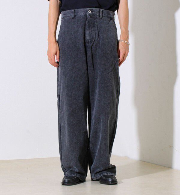GLOSTER「【ワイド好き必見】ダック地 ワイドシルエットパンツ」|チノ|