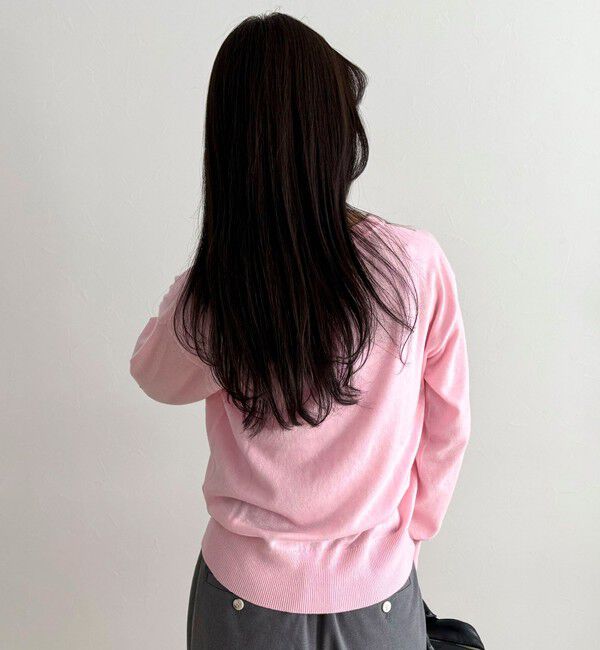 fredy emue「アーガイル柄インターシャVネックニット」|ニット・セーター|