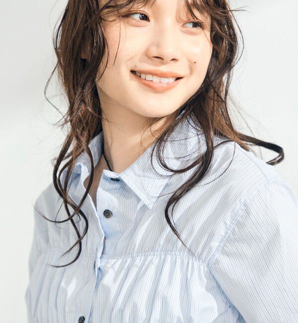 fredy emue「シャーリング半袖シャツ」|シャツ・ブラウス|