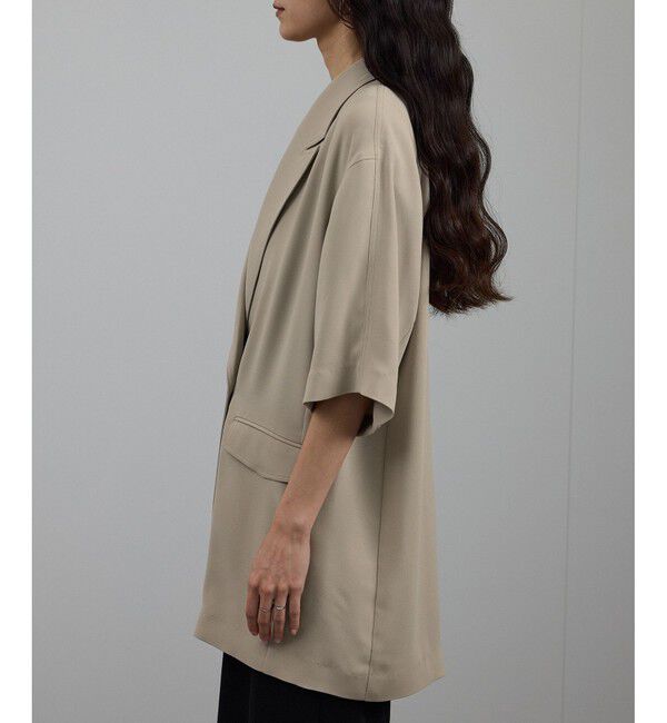 SALON adam et rope'「バックサテンハーフスリーブジャケット［セットアップ対応・今から秋まで］」|テーラードジャケット|