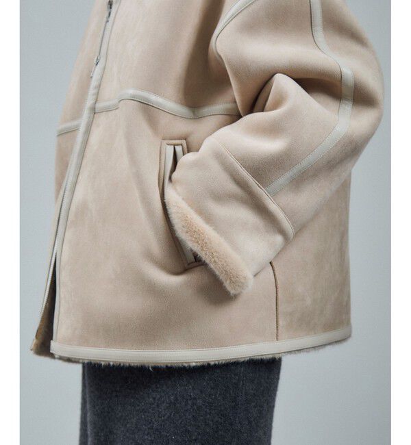 SALON adam et rope'「【WEB限定】フェイクムートンショートコート」|その他|