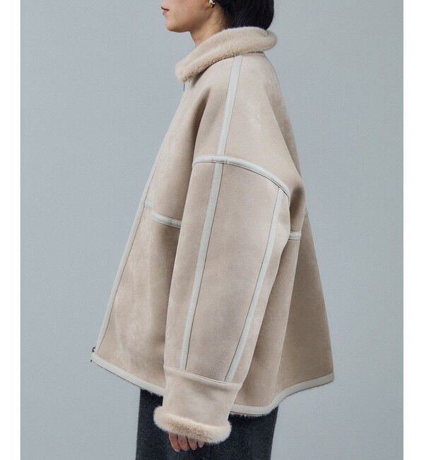 SALON adam et rope'「【WEB限定】フェイクムートンショートコート」|その他|