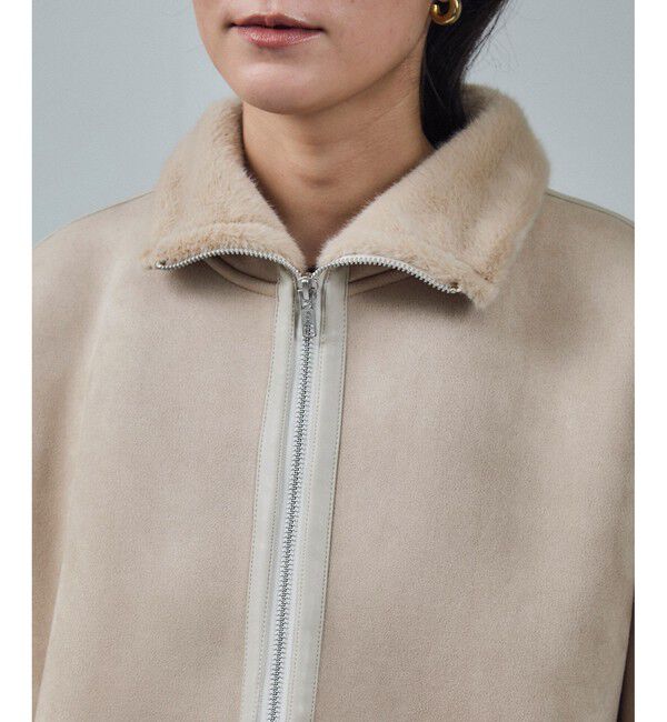 SALON adam et rope'「【WEB限定】フェイクムートンショートコート」|その他|