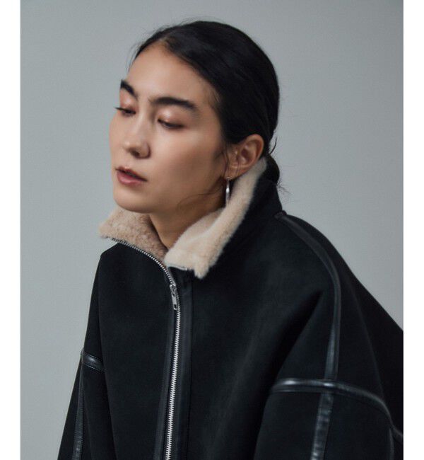 SALON adam et rope'「【WEB限定】フェイクムートンショートコート」|その他|