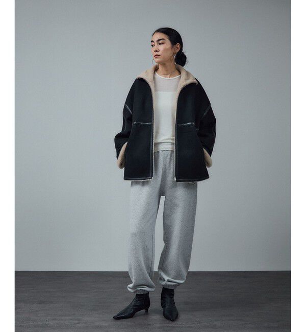 SALON adam et rope'「【WEB限定】フェイクムートンショートコート」|その他|