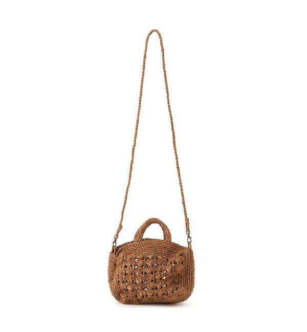 SALON adam et rope'「【African Square（アフリカンスクエアー）】2WAYラフィアポシェット」|ショルダー・メッセンジャー|