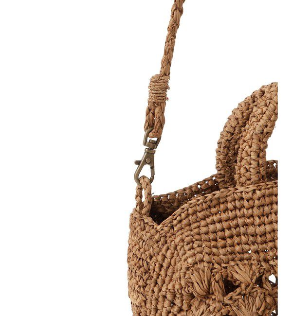 SALON adam et rope'「【African Square（アフリカンスクエアー）】2WAYラフィアポシェット」|ショルダー・メッセンジャー|