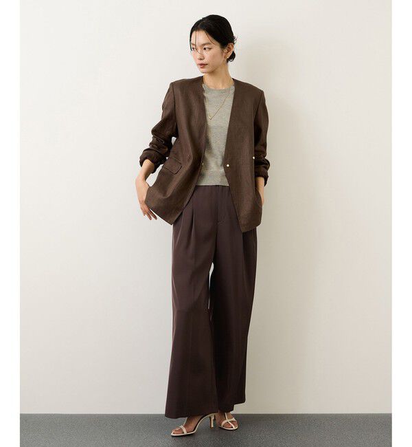 ROPE「イージータックワイドパンツ/セットアップ対応・イージーケア」|チノ|