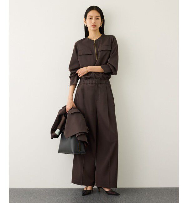 ROPE「イージータックワイドパンツ/セットアップ対応・イージーケア」|チノ|