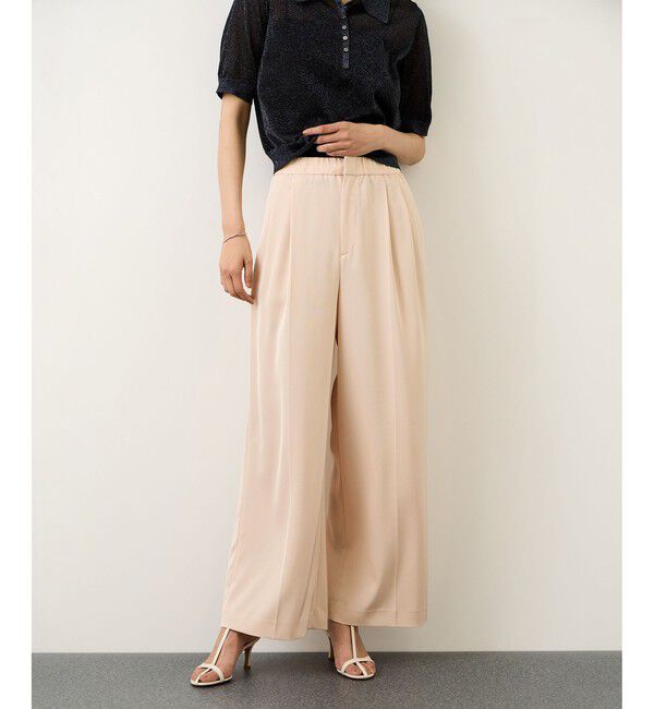 ROPE「イージータックワイドパンツ/セットアップ対応・イージーケア」|チノ|