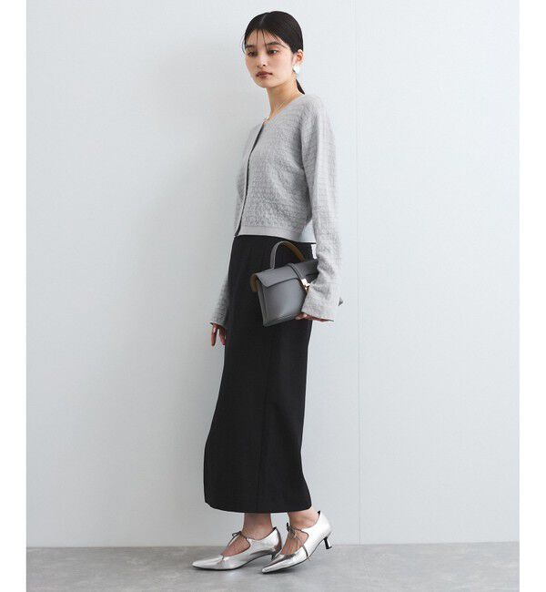 VIS「オーガンジーメタルボタンニットカーディガン」|カーディガン|