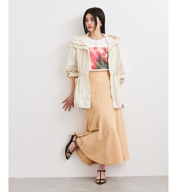 VIS「【接触冷感】フラワーフォト＆ロゴTシャツ」|Tシャツ・カットソー|