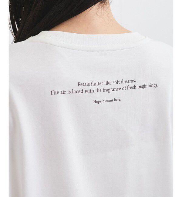 VIS「【接触冷感】フラワーフォト＆ロゴTシャツ」|Tシャツ・カットソー|