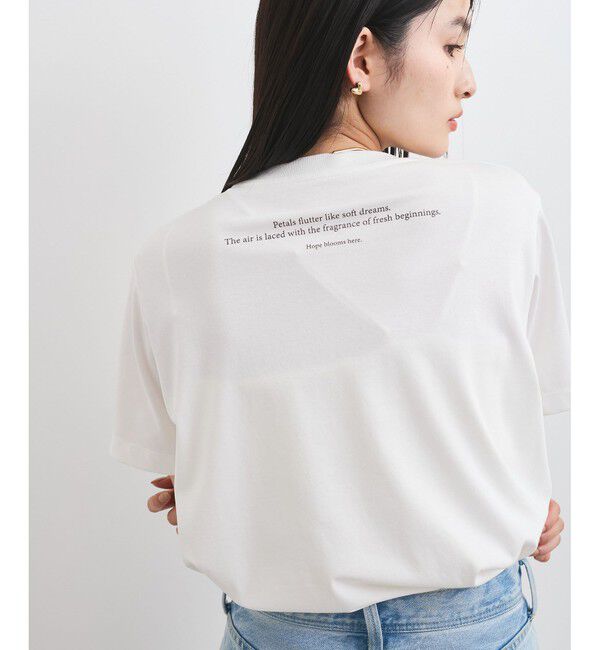 VIS「【接触冷感】フラワーフォト＆ロゴTシャツ」|Tシャツ・カットソー|