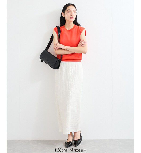VIS「【新色追加】【接触冷感】膨れジャガードナロースカート」|スカート|