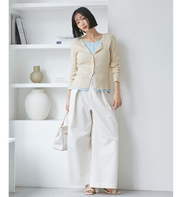 VIS「【WEB限定】フェイクレイヤードカーディガン(マルチWAY)」|カーディガン|