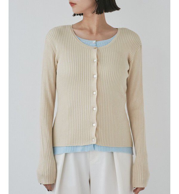 VIS「【WEB限定】フェイクレイヤードカーディガン(マルチWAY)」|カーディガン|