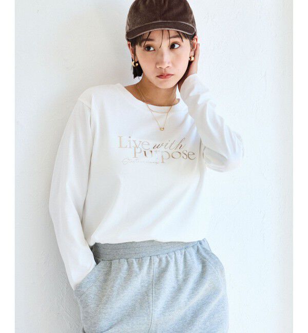 VIS「フォト＆ロゴアソートロングスリーブTシャツ」|Tシャツ・カットソー|ホワイト(10)