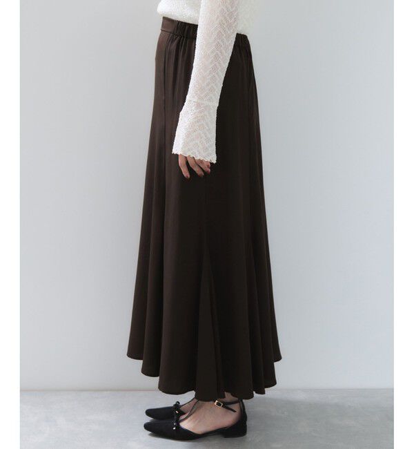 VIS「フィブリルサテン＆レースアソートマーメイドスカート」|スカート|