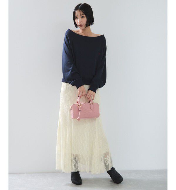 VIS「フィブリルサテン＆レースアソートマーメイドスカート」|スカート|