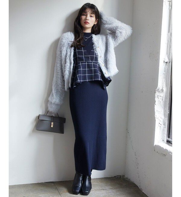 VIS「ラビットライクVネックカーディガン/イージーケア・WEB限定カラー」|カーディガン|