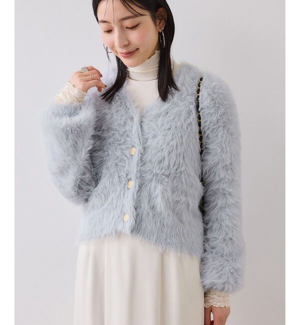 VIS「ラビットライクVネックカーディガン/イージーケア・WEB限定カラー」|カーディガン|