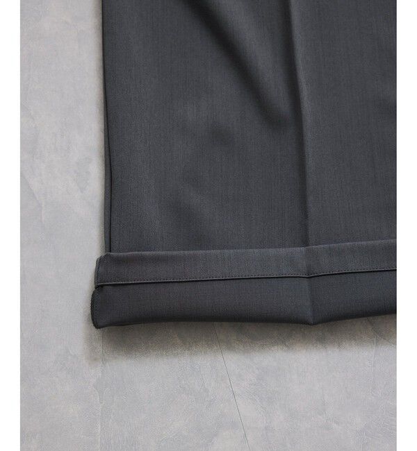 VIS「ベルトディテールタックワイドパンツ/イージーケア」|チノ|