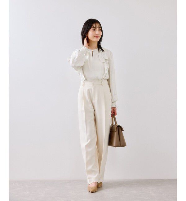 VIS「割線フリルブラウス/イージーケア」|シャツ・ブラウス|