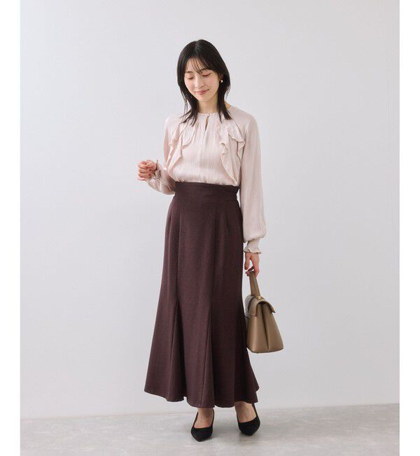 VIS「割線フリルブラウス/イージーケア」|シャツ・ブラウス|