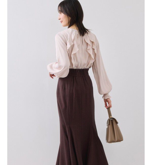 VIS「割線フリルブラウス/イージーケア」|シャツ・ブラウス|