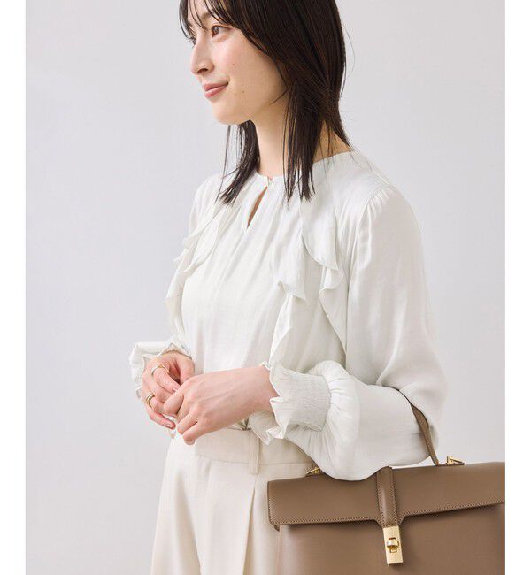 VIS「割線フリルブラウス/イージーケア」|シャツ・ブラウス|