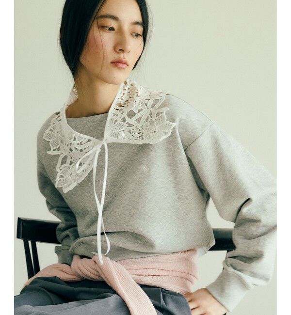 VIS「【POLO BCS】VIS別注オフショルスウェットトップス」|スウェット・ジャージ|ライトグレー(08)