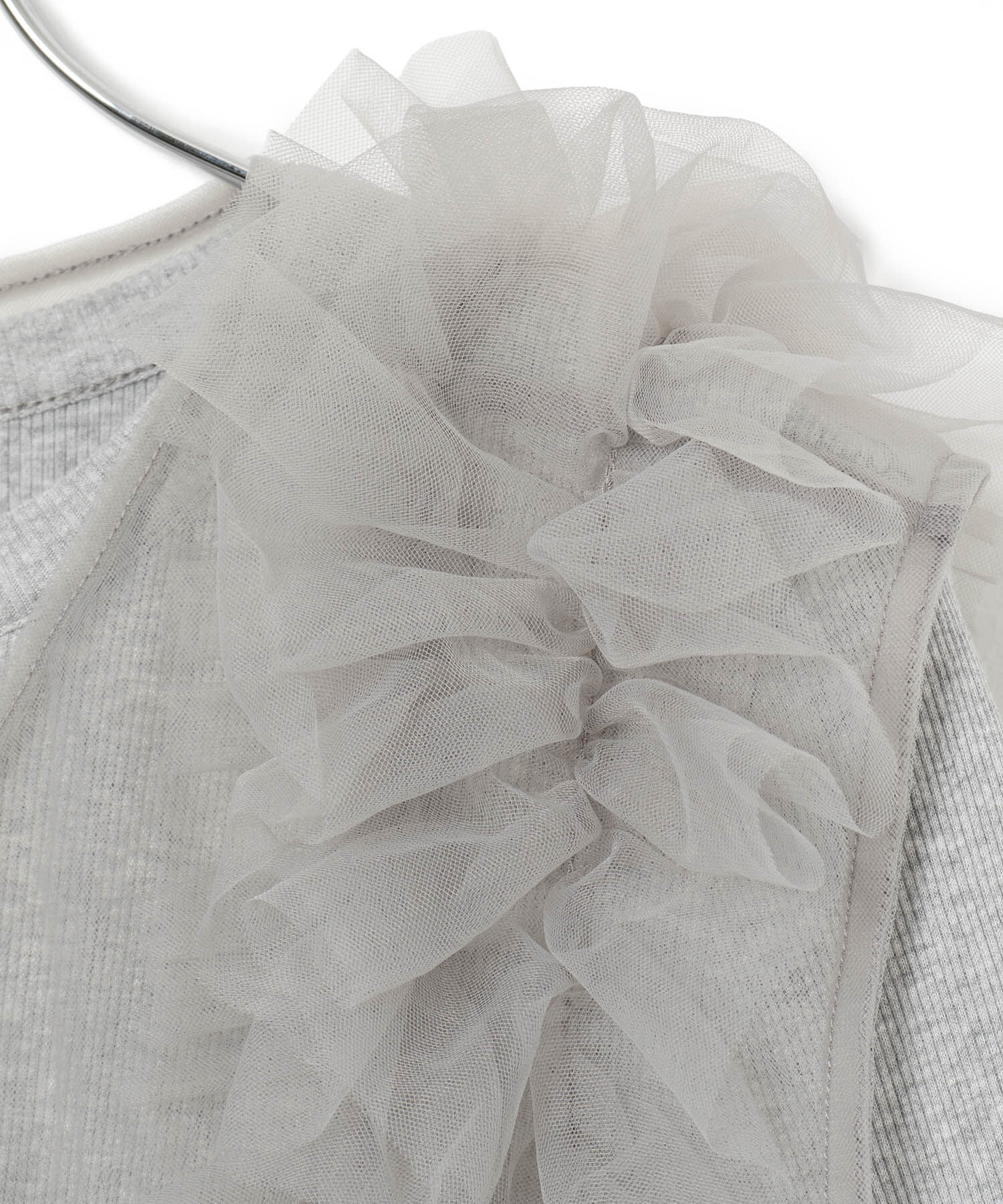 ADAM ET ROPE'「【サステナブル】チュールフリルTEE」|Tシャツ・カットソー|