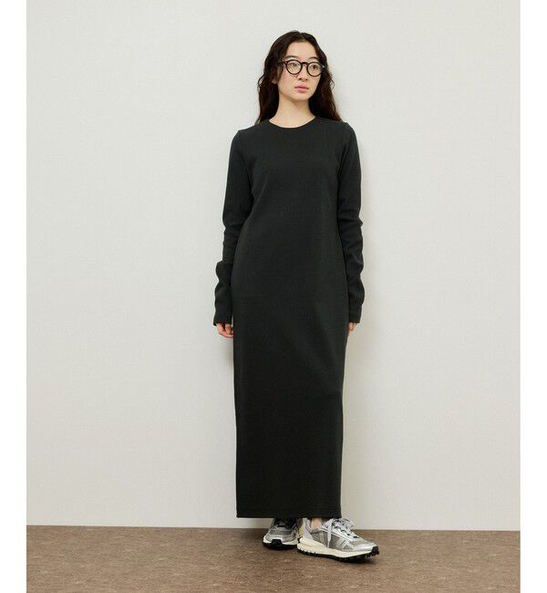 ADAM ET ROPE'「BOTANICAL DYED  DRESS	」|ワンピース|チャコール(06)