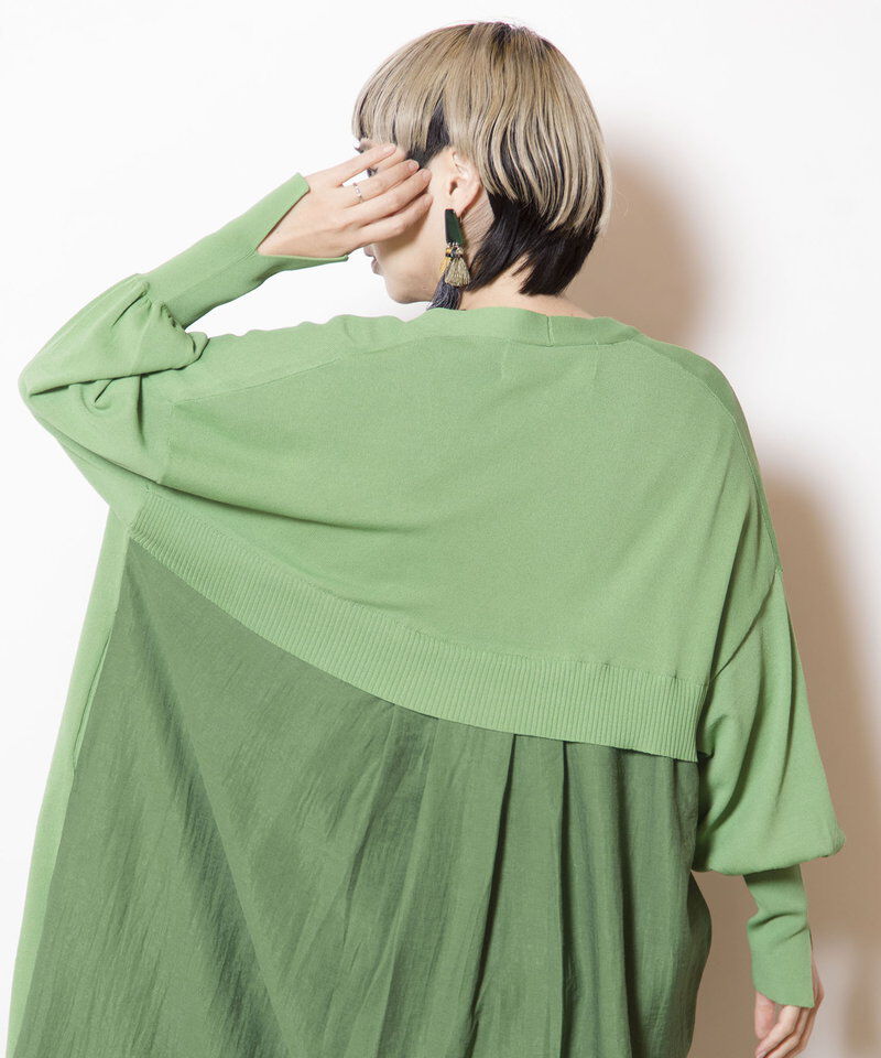  「切替ニットカーディガン」|ニット・セーター|