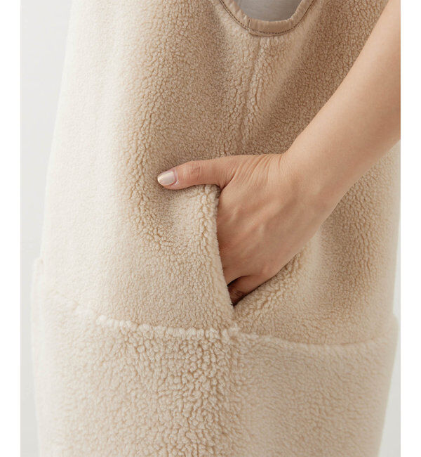 THE PAUSE「【THE PAUSE】ボアフードロングジレ」|ベスト・ジレ|