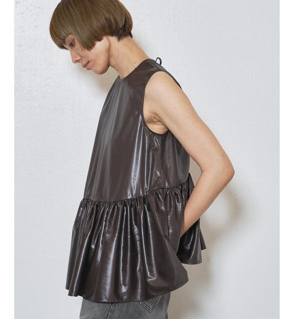  「ギャザーノースリーブブラウス」|シャツ・ブラウス|