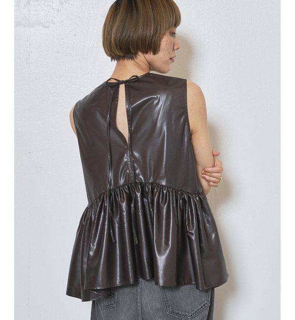  「ギャザーノースリーブブラウス」|シャツ・ブラウス|