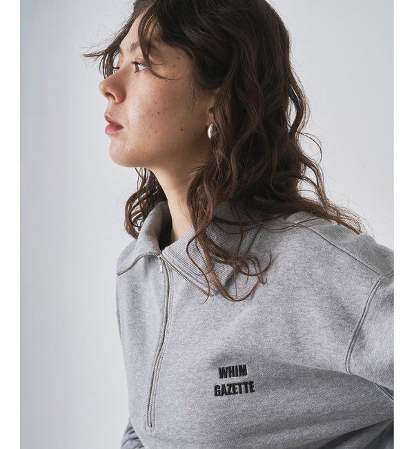 「ハーフジップロゴ裏毛プルオーバー」|Tシャツ・カットソー|