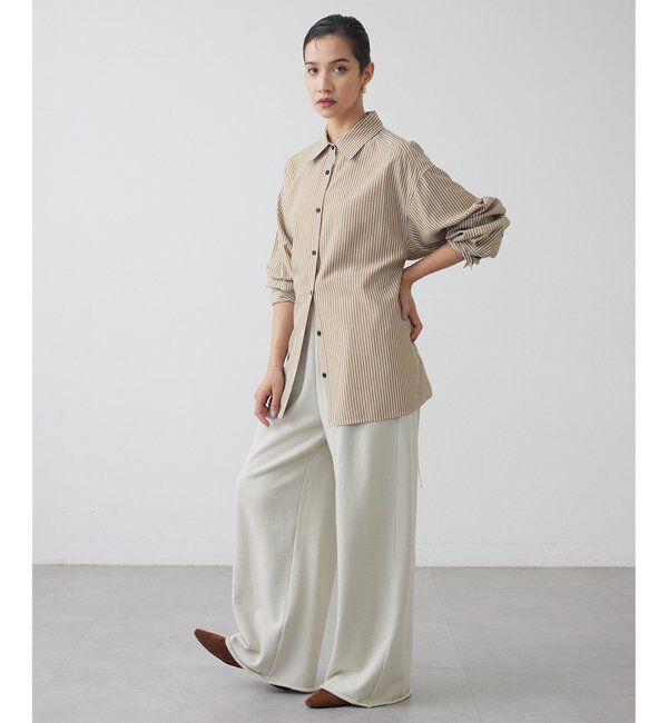 THE PAUSE「【THE PAUSE】ストライプシェイプシャツ」|シャツ・ブラウス|