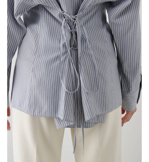 THE PAUSE「【THE PAUSE】ストライプシェイプシャツ」|シャツ・ブラウス|