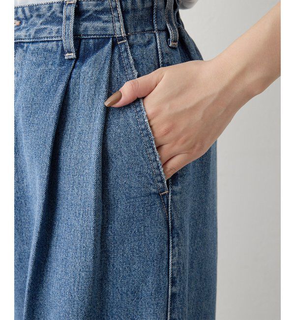 「ワイドデニムイージーパンツ」|デニム|