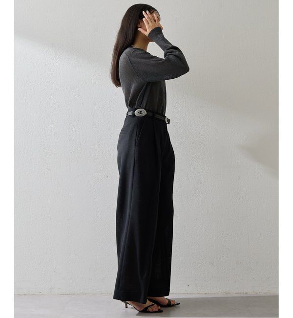  「Vネックペーパーヤーンカーディガン」|ニット・セーター|