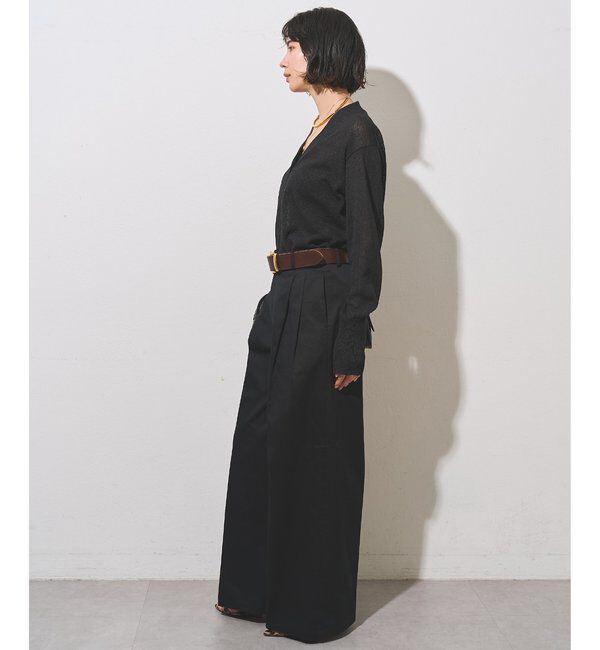  「Vネックペーパーヤーンカーディガン」|ニット・セーター|