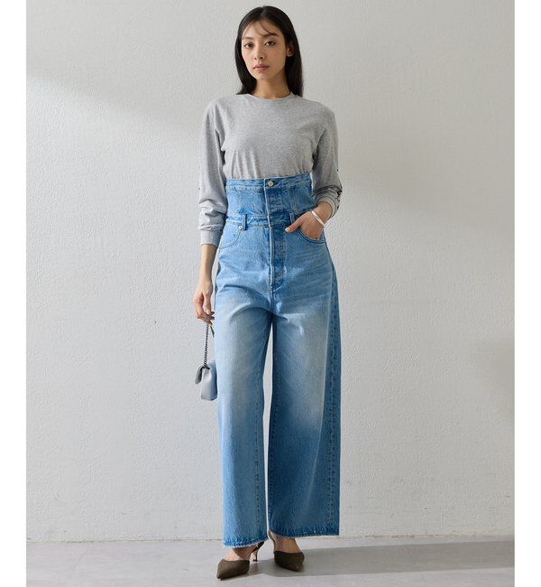  「ハイウエストデニムパンツ」|デニム|