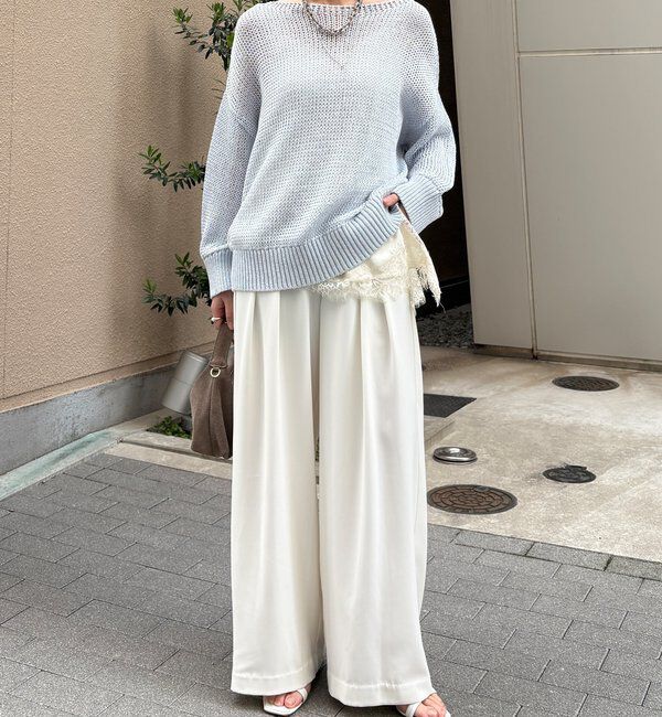  「【累計販売数3万枚突破/21色4サイズ展開！】タックワイドパンツ」|チノ|