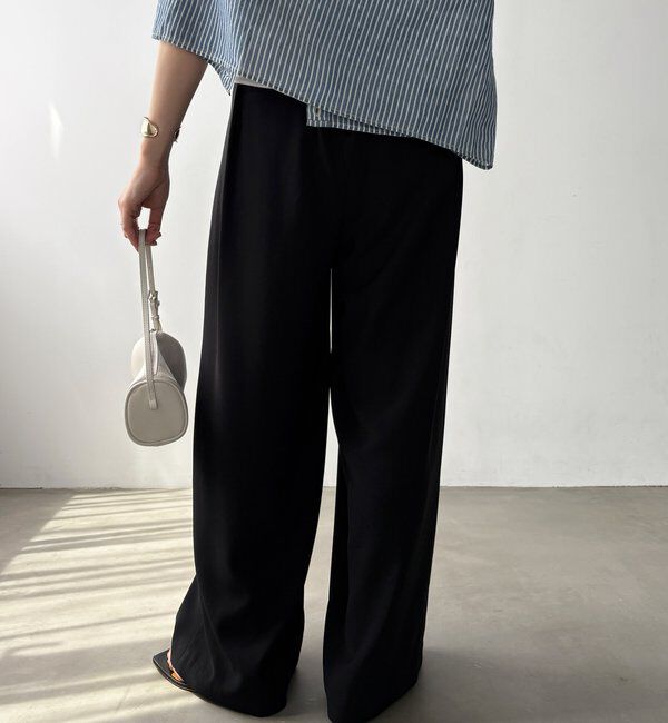  「【累計販売数3万枚突破/21色4サイズ展開！】タックワイドパンツ」|チノ|