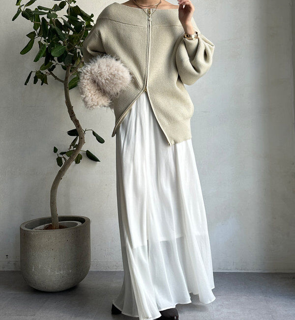  「キュプラ混フレアスカート」|スカート|