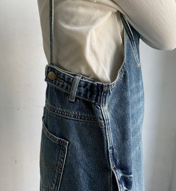  「裾フリンジデニムジャンスカ」|ワンピース|