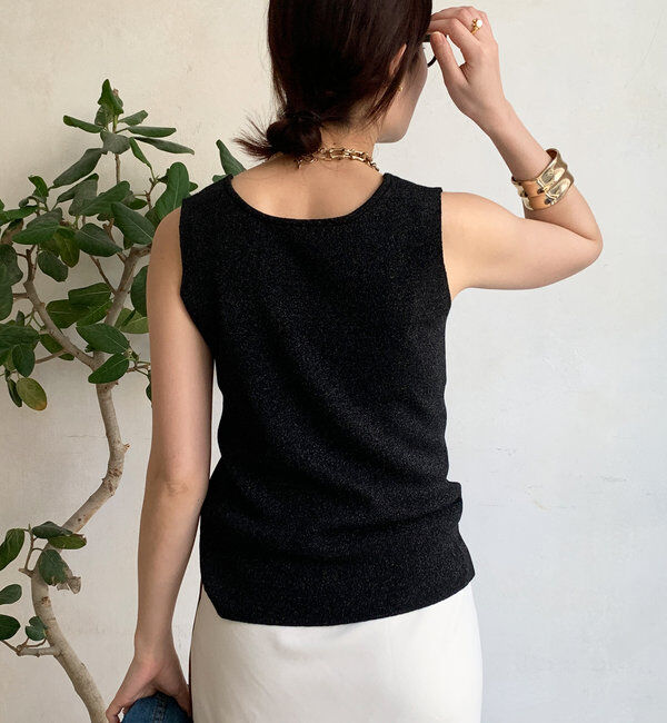  「前後2WAYラメニットタンク」|ニット・セーター|